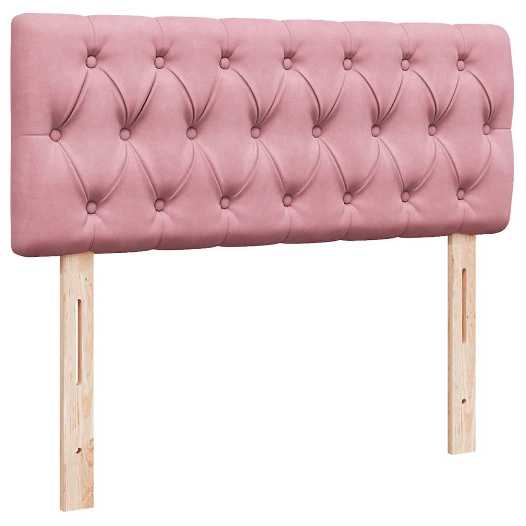 Οθωμανικό κρεβάτι με στρώμα & LEDs Ροζ 120x190cm Velvet - Pakobazaar
