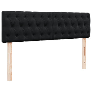 Οθωμανικό κρεβάτι με στρώμα & LEDs Μαύρο 140x190cm Velvet - Pakobazaar