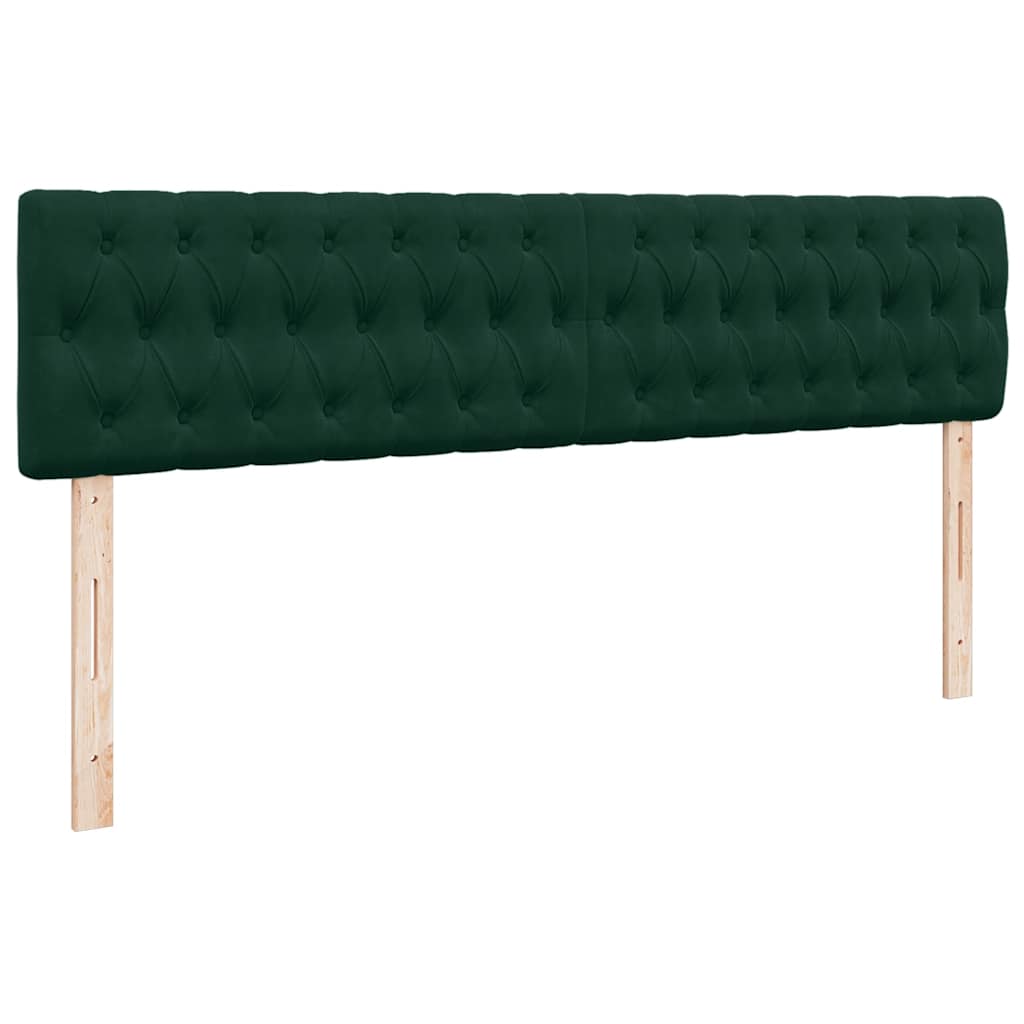 Οθωμανικό κρεβάτι με στρώμα & LEDs Dark Green 180x200cm Velvet
