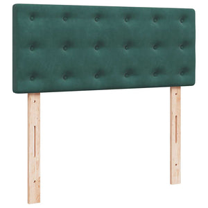 Οθωμανικό κρεβάτι με στρώμα & LEDs Dark Green 120x190cm Velvet