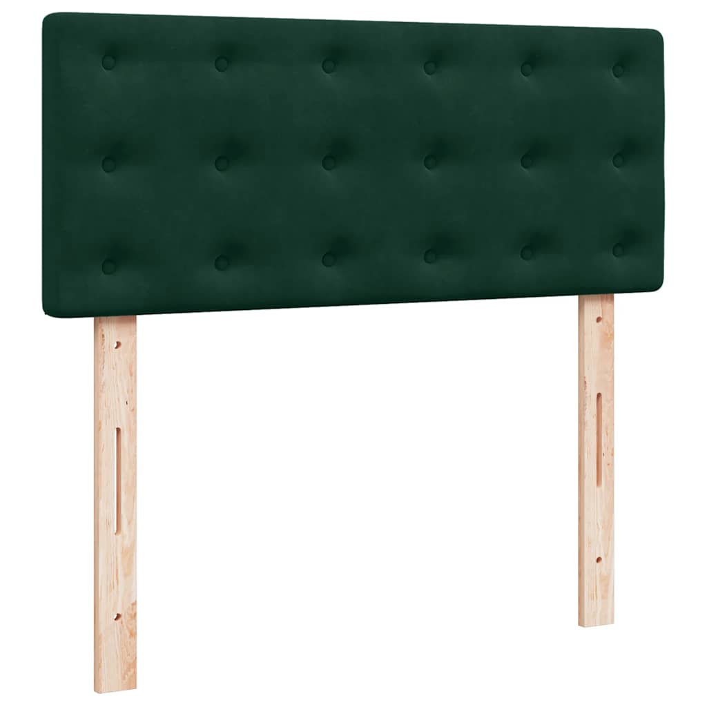 Οθωμανικό κρεβάτι με στρώμα & LEDs Dark Green 120x200cm Velvet - Pakobazaar