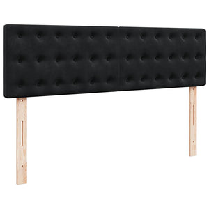 Οθωμανικό κρεβάτι με στρώμα & LEDs Μαύρο 140x190cm Velvet - Pakobazaar