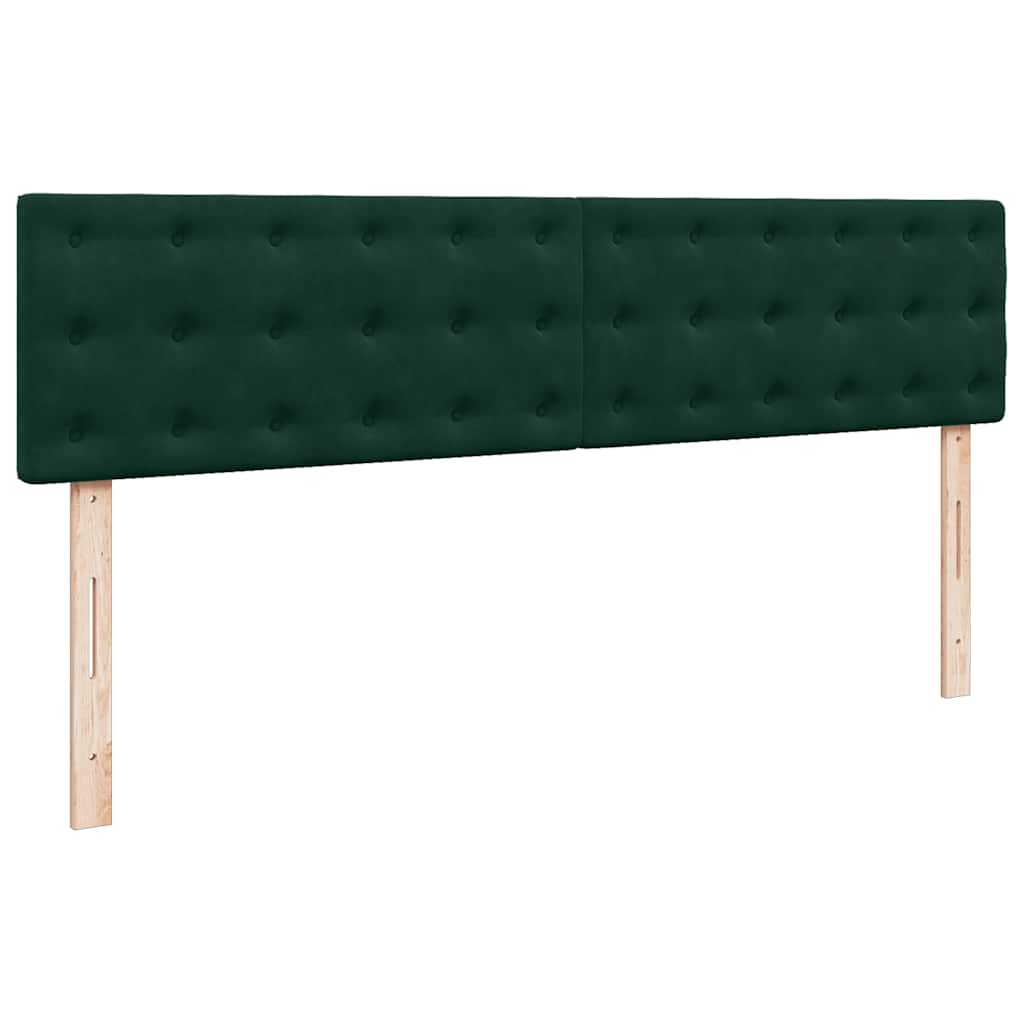 Οθωμανικό κρεβάτι με στρώμα & LEDs Dark Green 180x200cm Velvet