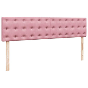 Οθωμανικό κρεβάτι με στρώμα & LEDs Ροζ 180x200cm Velvet - Pakobazaar