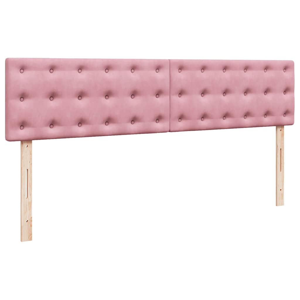 Οθωμανικό κρεβάτι με στρώματα & LEDs Ροζ 200x200cm Velvet - Pakobazaar