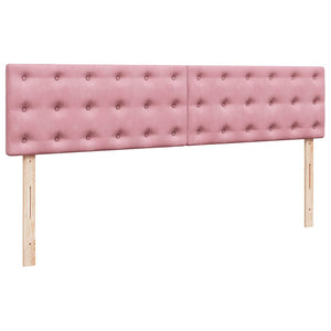 Οθωμανικό κρεβάτι με στρώματα & LEDs Ροζ 200x200cm Velvet - Pakobazaar