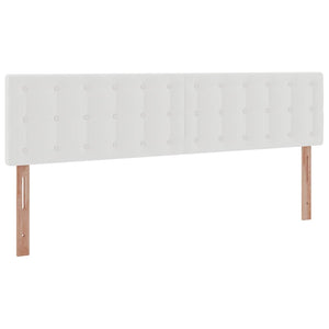 Οθωμανικό κρεβάτι με στρώματα&LEDs Λευκό 180x200cm Faux Leather