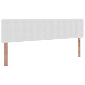 Οθωμανικό κρεβάτι με στρώματα&LEDs Λευκό 200x200cm Faux Leather - Pakobazaar
