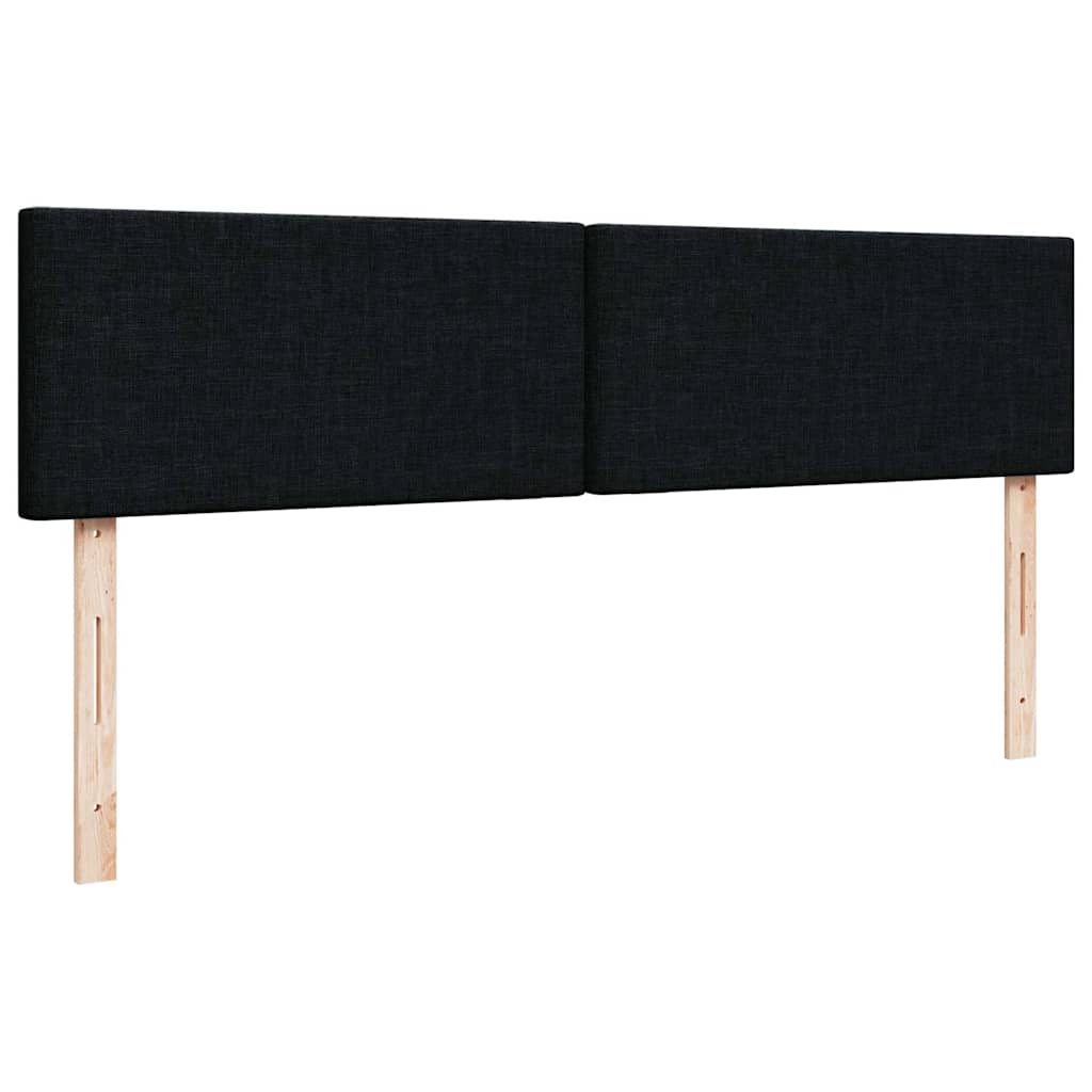 Οθωμανικό κρεβάτι με στρώματα & LEDs Μαύρο ύφασμα 160x200cm - Pakobazaar