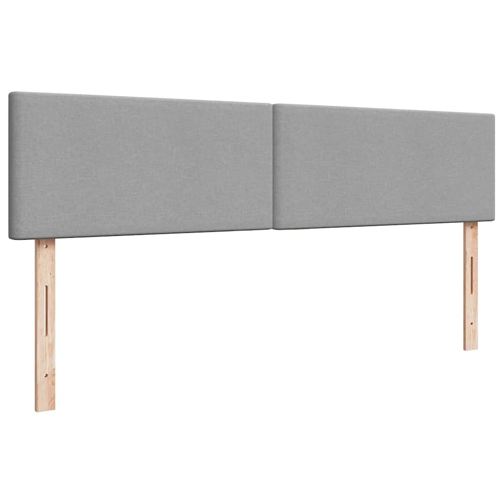 Οθωμανικό κρεβάτι με στρώματα & LEDs Ανοιχτό γκρι ύφασμα - Pakobazaar