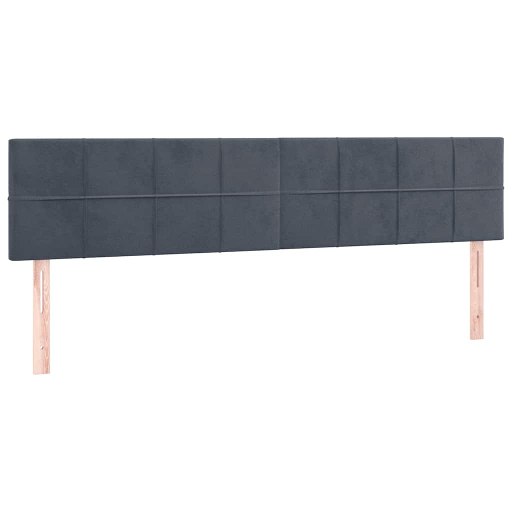 Οθωμανικό κρεβάτι με στρώματα & LEDs Σκούρο γκρι Velvet - Pakobazaar