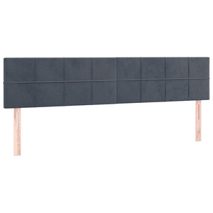 Οθωμανικό κρεβάτι με στρώματα & LEDs Σκούρο γκρι Velvet - Pakobazaar