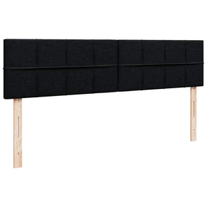 Οθωμανικό κρεβάτι με στρώματα & LEDs Μαύρο 180x200cm Velvet - Pakobazaar