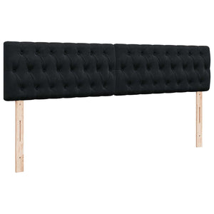 Οθωμανικό κρεβάτι με στρώματα & LEDs Μαύρο 160x200cm Velvet - Pakobazaar