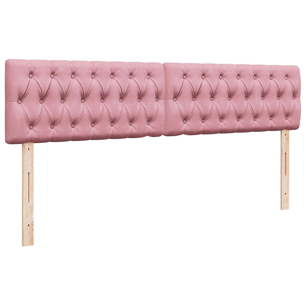 Οθωμανικό κρεβάτι με στρώματα & LEDs Ροζ 160x200cm Velvet - Pakobazaar