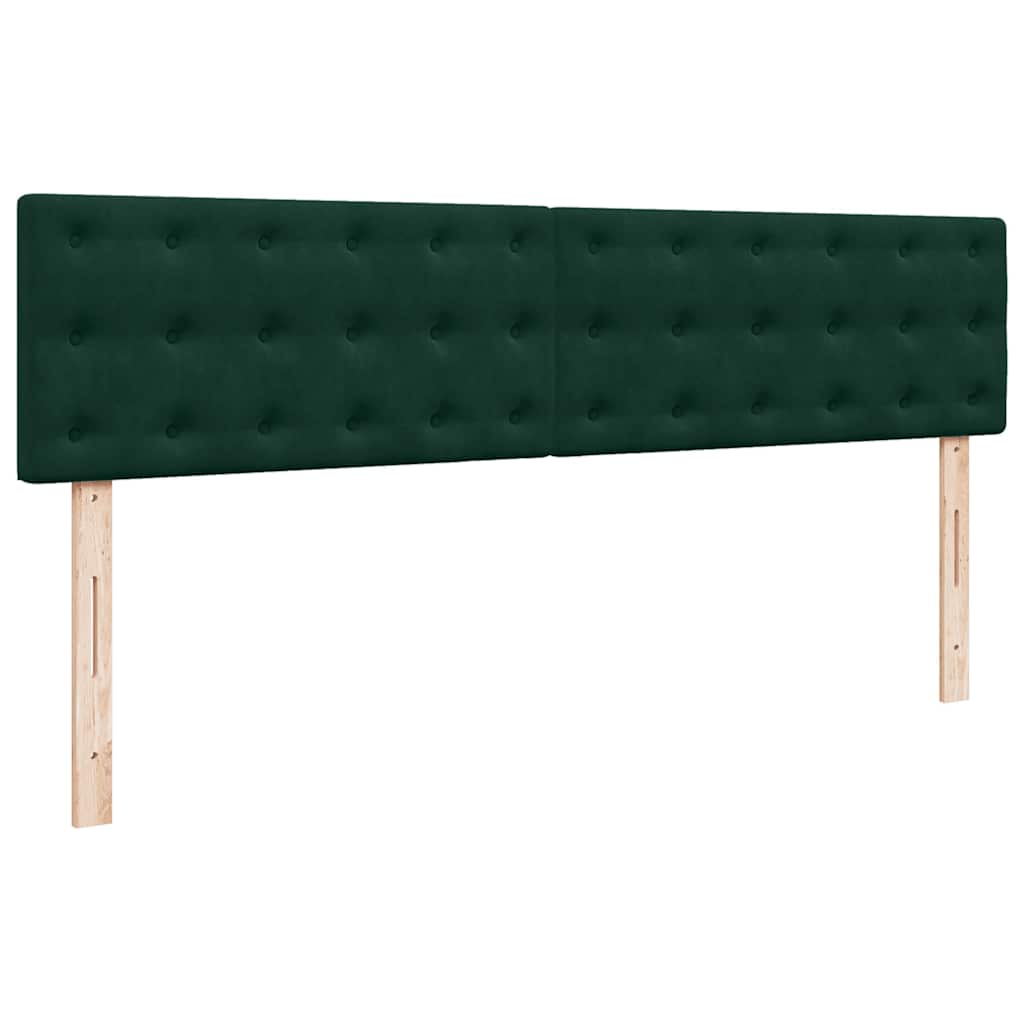 Οθωμανικό κρεβάτι με στρώματα&LEDs Dark Green 180x200cm Velvet - Pakobazaar