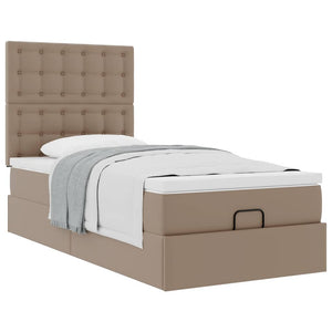 Οθωμανικό κρεβάτι με στρώμα Cappucino 100x200cm Faux Leather - Pakobazaar
