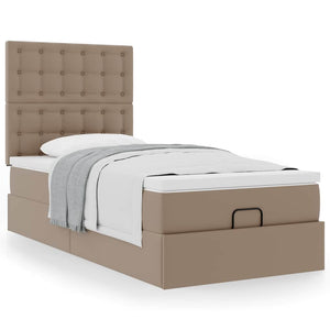 Οθωμανικό κρεβάτι με στρώμα Cappucino 100x200cm Faux Leather - Pakobazaar