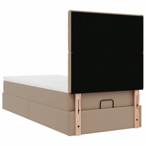 Οθωμανικό κρεβάτι με στρώμα Cappucino 100x200cm Faux Leather - Pakobazaar