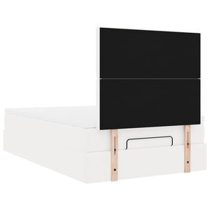 Οθωμανικό κρεβάτι με στρώμα Λευκό 120x190 cm Faux Leather