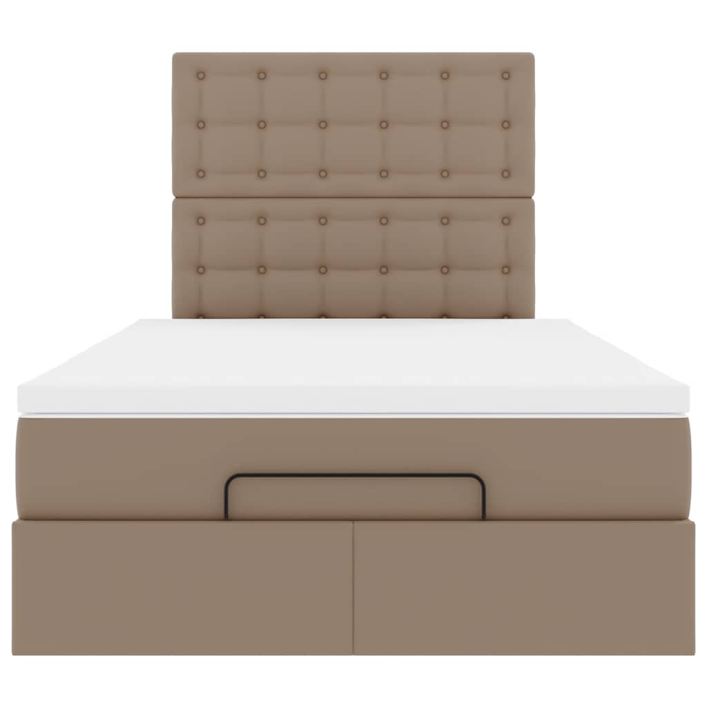 Οθωμανικό κρεβάτι με στρώμα Cappucino 120x190cm Faux Leather - Pakobazaar