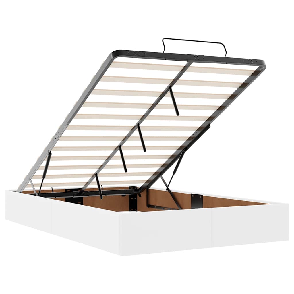 Οθωμανικό κρεβάτι με στρώμα Λευκό 120x200cm Faux Leather - Pakobazaar