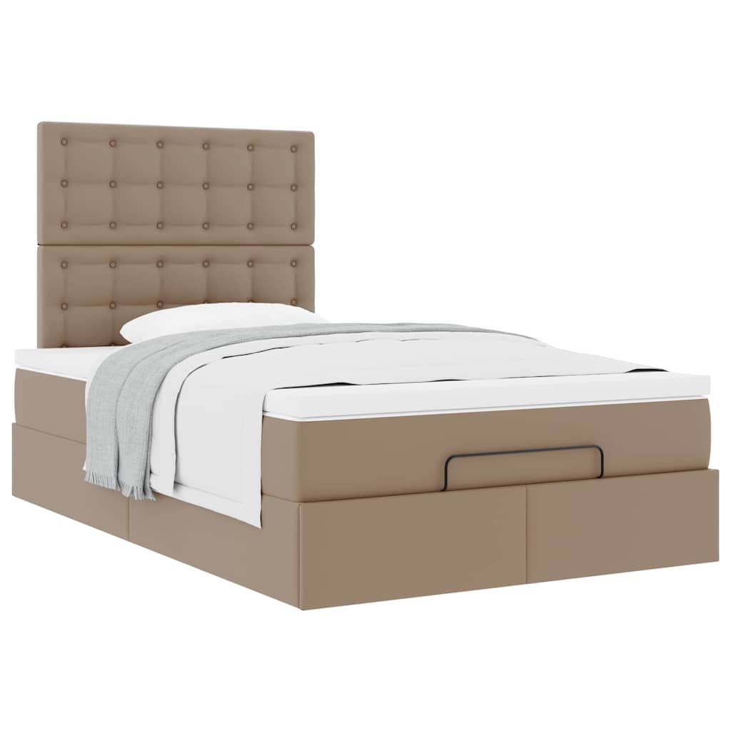 Οθωμανικό κρεβάτι με στρώμα Cappucino 120x200cm Faux Leather - Pakobazaar