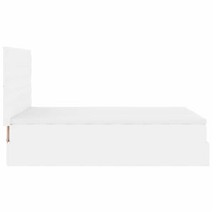Οθωμανικό κρεβάτι με στρώμα Λευκό 140x190cm Faux Leather