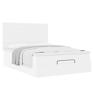 Οθωμανικό κρεβάτι με στρώμα Λευκό 140x200cm Faux Leather - Pakobazaar