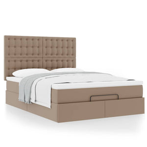 Οθωμανικό κρεβάτι με στρώμα Cappucino 140x200cm Faux Leather - Pakobazaar