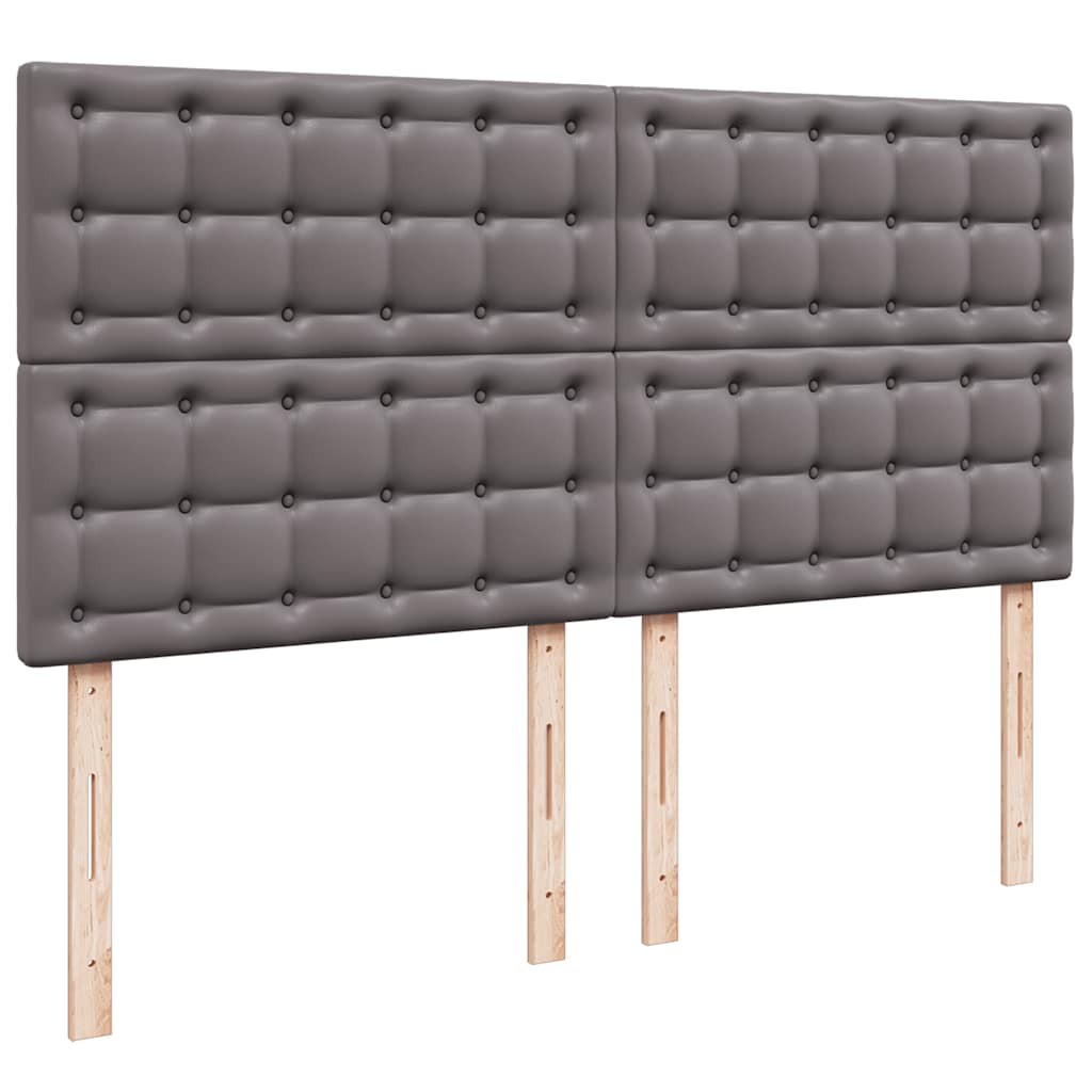 Οθωμανικό κρεβάτι με στρώμα Γκρι 180x200cm Faux Leather