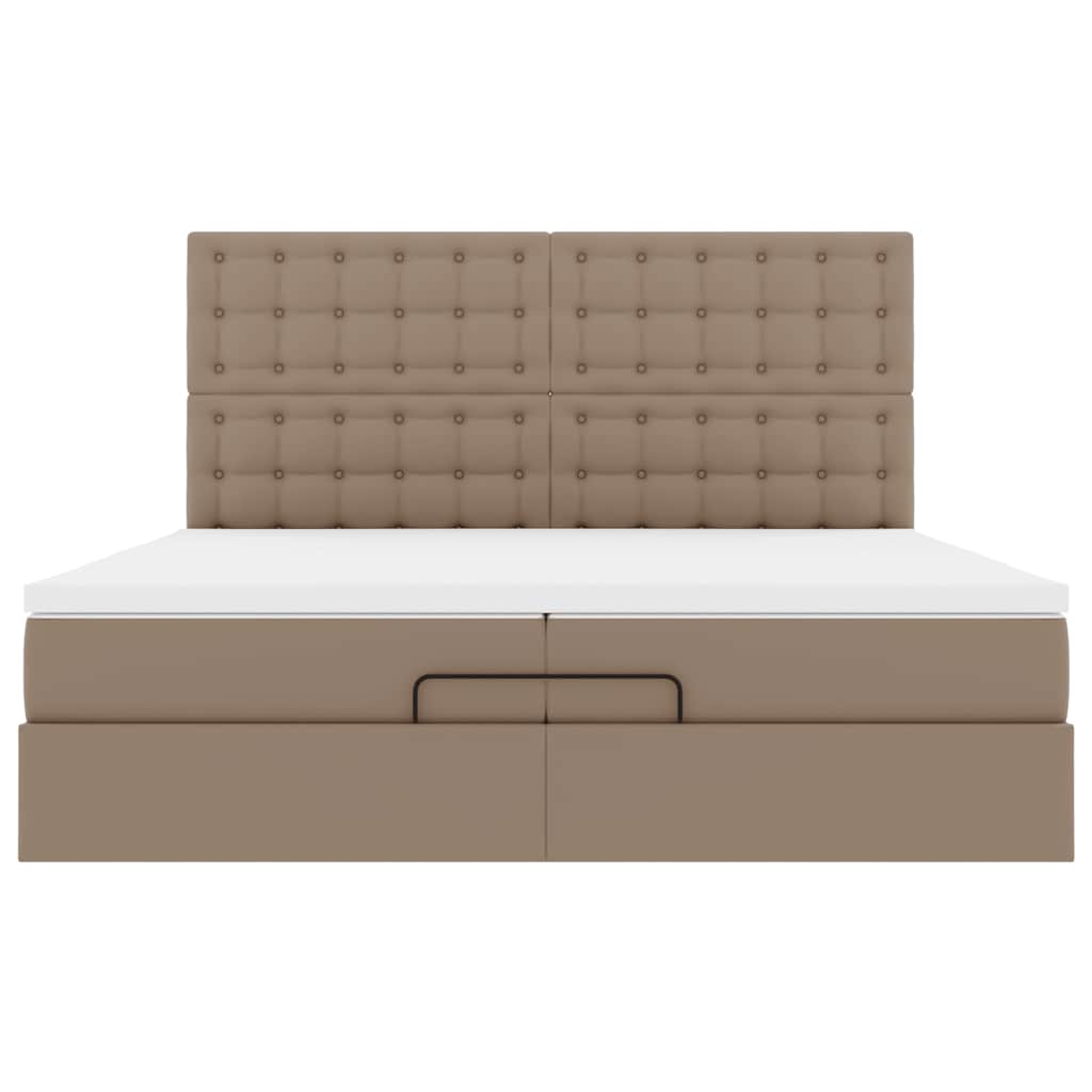 Οθωμανικό κρεβάτι με στρώματα Cappucino 200x200cm Faux Leather - Pakobazaar