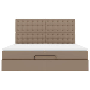 Οθωμανικό κρεβάτι με στρώματα Cappucino 200x200cm Faux Leather - Pakobazaar