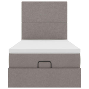 Οθωμανικό κρεβάτι με στρώμα Taupe 90x190cm ύφασμα - Pakobazaar