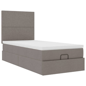 Οθωμανικό κρεβάτι με στρώμα Taupe 100x200cm ύφασμα