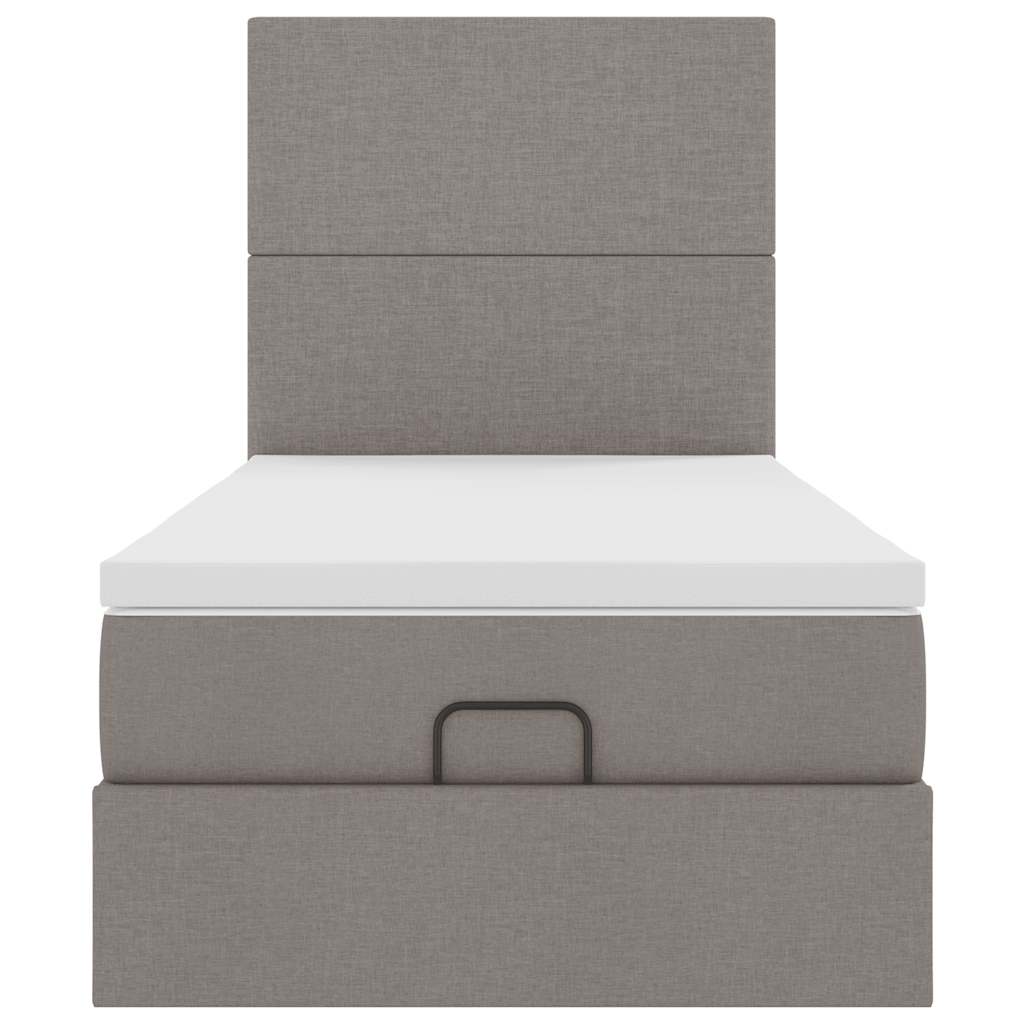 Οθωμανικό κρεβάτι με στρώμα Taupe 100x200cm ύφασμα