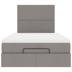 Οθωμανικό κρεβάτι με στρώμα Taupe 120x190 cm Ύφασμα