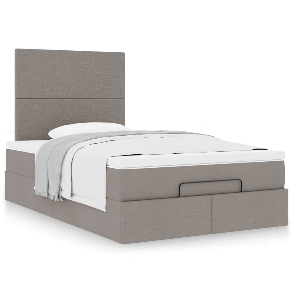 Οθωμανικό κρεβάτι με στρώμα Taupe 120x200cm ύφασμα - Pakobazaar