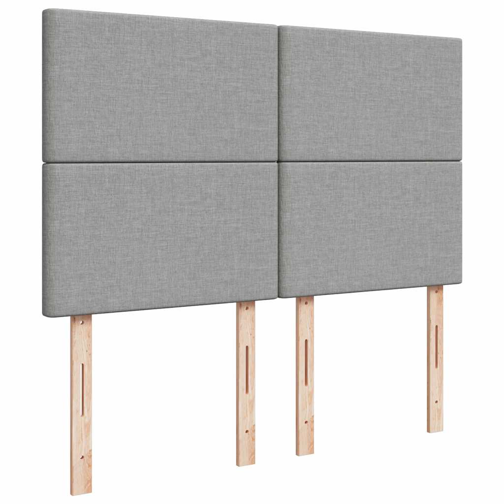 Οθωμανικό κρεβάτι με στρώμα ανοιχτό γκρι 140x200cm ύφασμα