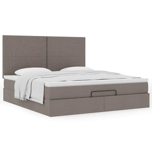 Οθωμανικό κρεβάτι με στρώμα Taupe 160x200cm ύφασμα - Pakobazaar