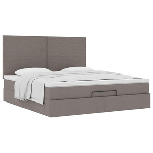 Οθωμανικό κρεβάτι με στρώμα Taupe 160x200cm ύφασμα - Pakobazaar
