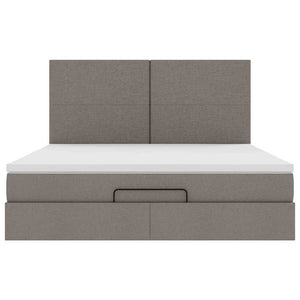 Οθωμανικό κρεβάτι με στρώμα Taupe 160x200cm ύφασμα - Pakobazaar