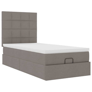 Οθωμανικό κρεβάτι με στρώμα Taupe 80x200cm ύφασμα