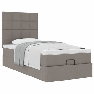 Οθωμανικό κρεβάτι με στρώμα Taupe 90x200cm ύφασμα - Pakobazaar