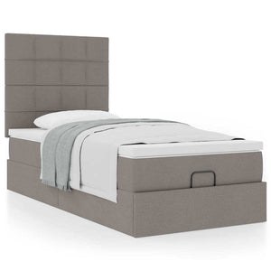 Οθωμανικό κρεβάτι με στρώμα Taupe 100x200cm ύφασμα