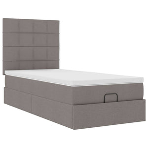 Οθωμανικό κρεβάτι με στρώμα Taupe 100x200cm ύφασμα