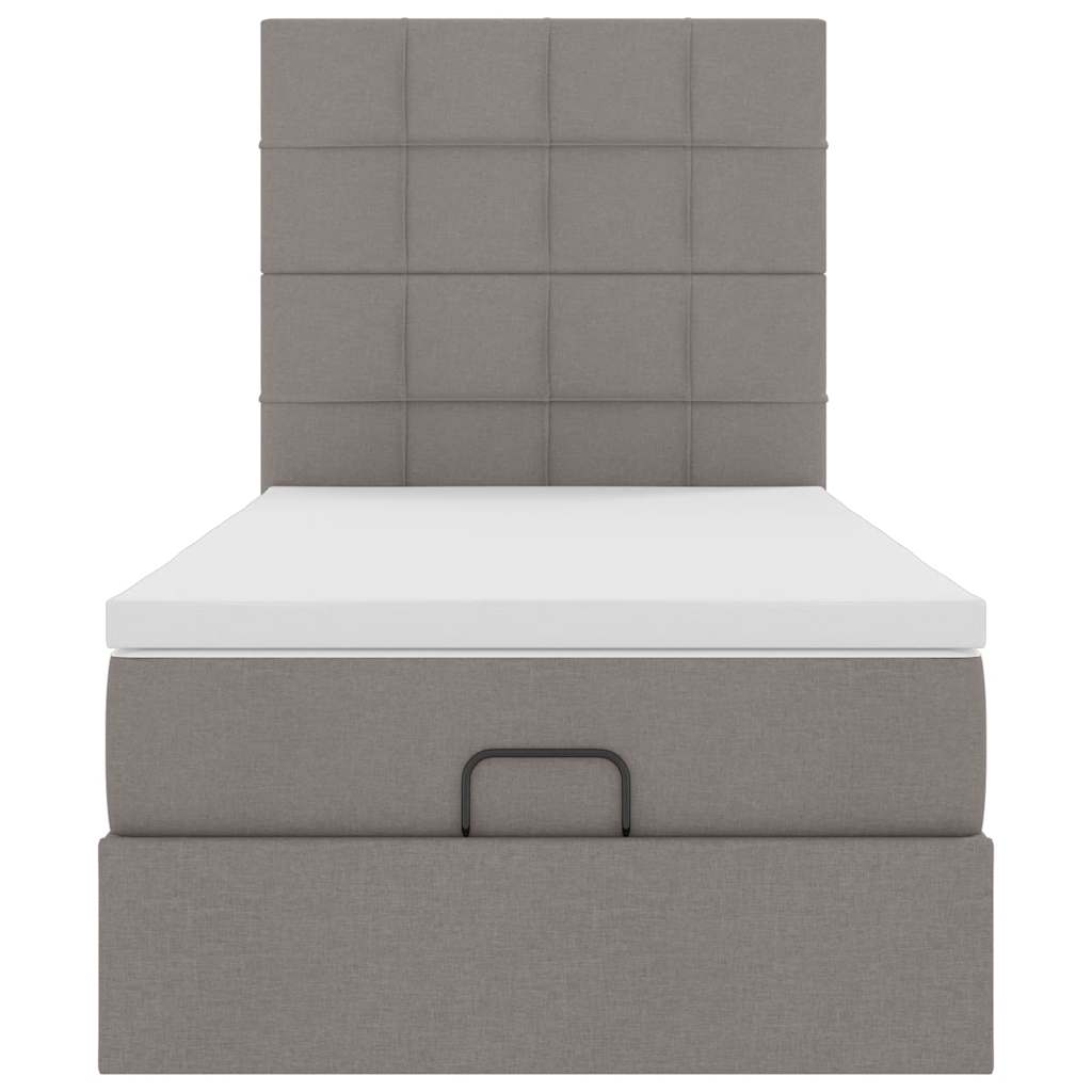 Οθωμανικό κρεβάτι με στρώμα Taupe 100x200cm ύφασμα