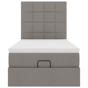 Οθωμανικό κρεβάτι με στρώμα Taupe 100x200cm ύφασμα