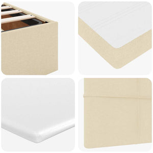 Οθωμανικό κρεβάτι με στρώμα Cream 100x200cm ύφασμα