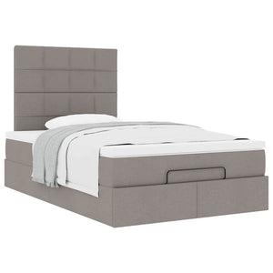 Οθωμανικό κρεβάτι με στρώμα Taupe 120x190 cm Ύφασμα - Pakobazaar